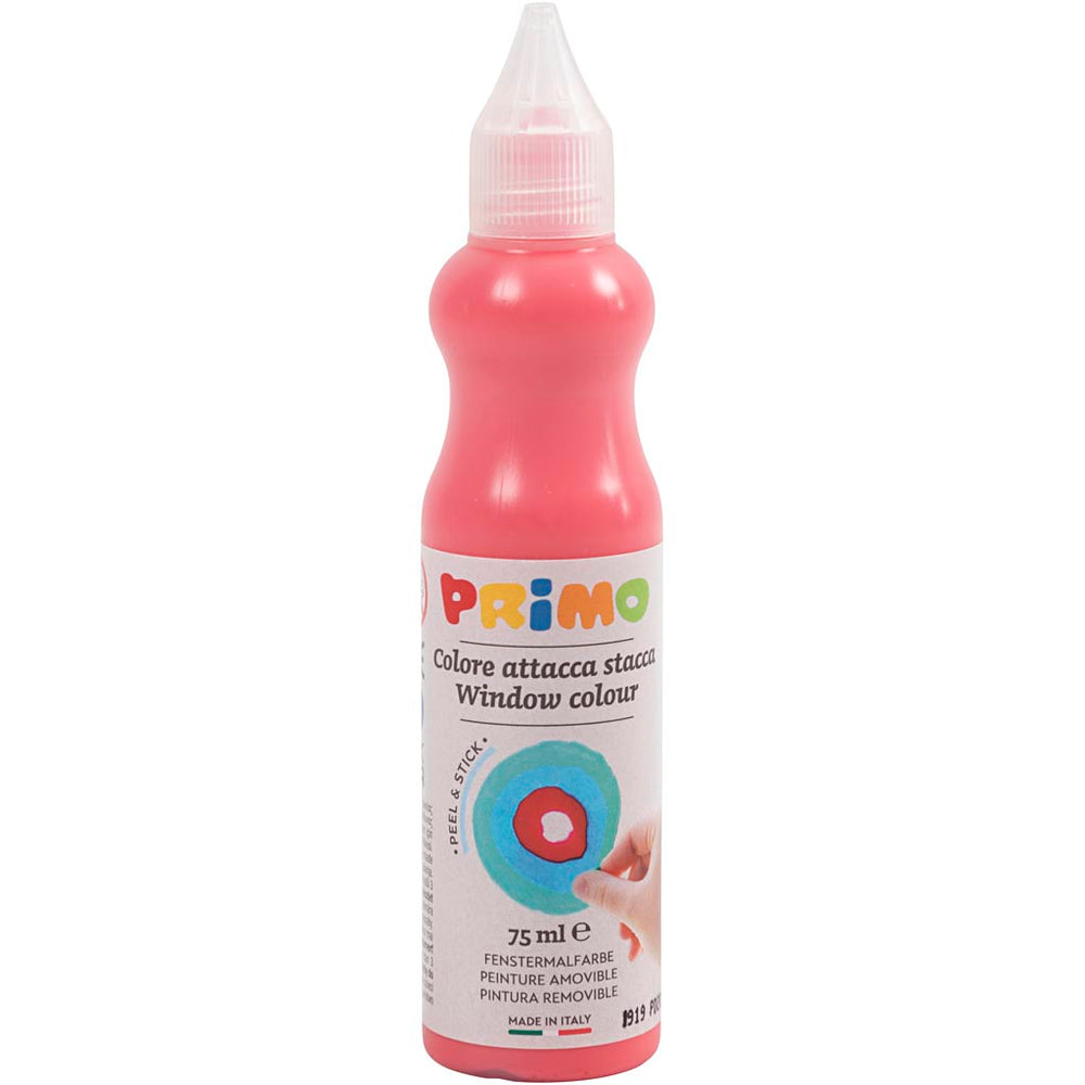 Primo window paint, d: 3.2 cm, approx. 75 ml, red, 75 ml 1 bottle