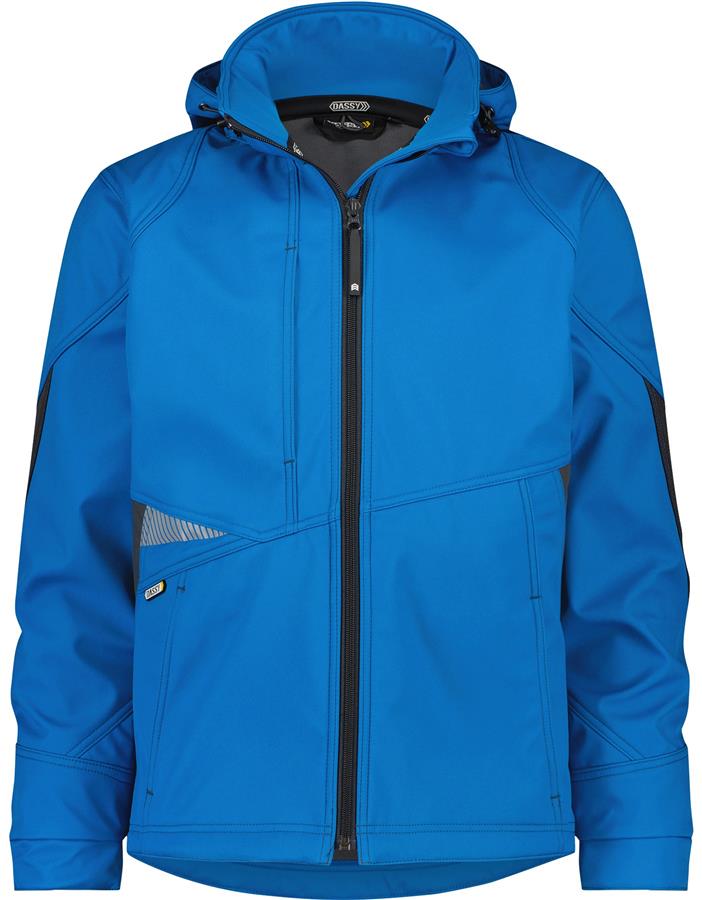 Dassy gravity softshell azuurblauw grijs mt xxl