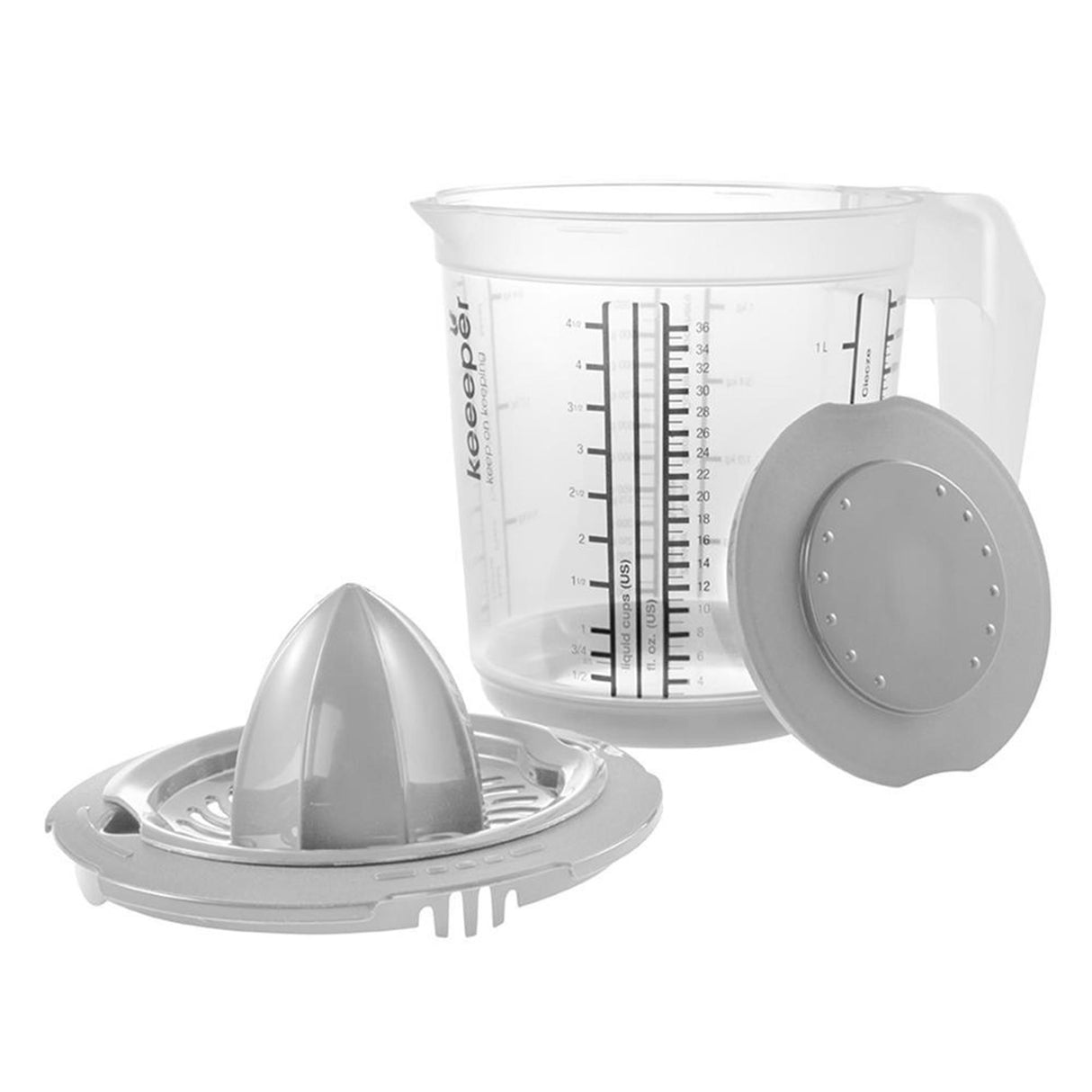 Keeper målebeger 1l + sitrus juicer grå