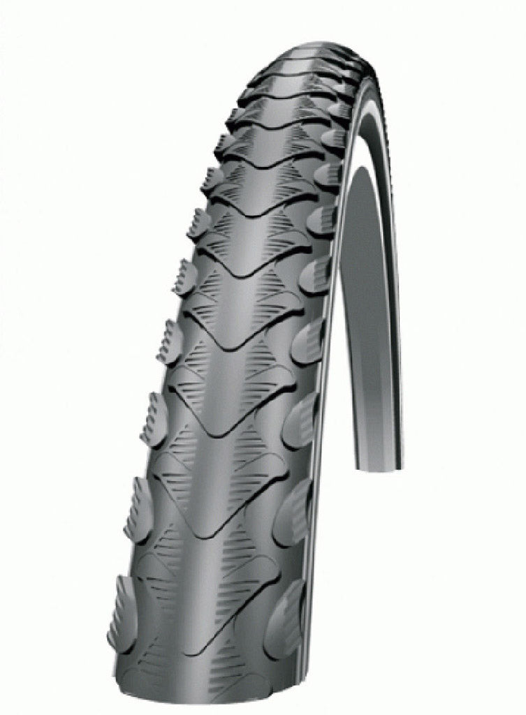 „Schwalbe Tire 26x1.75“ (47-559) „Silent K-Guard“ juodas refleksas