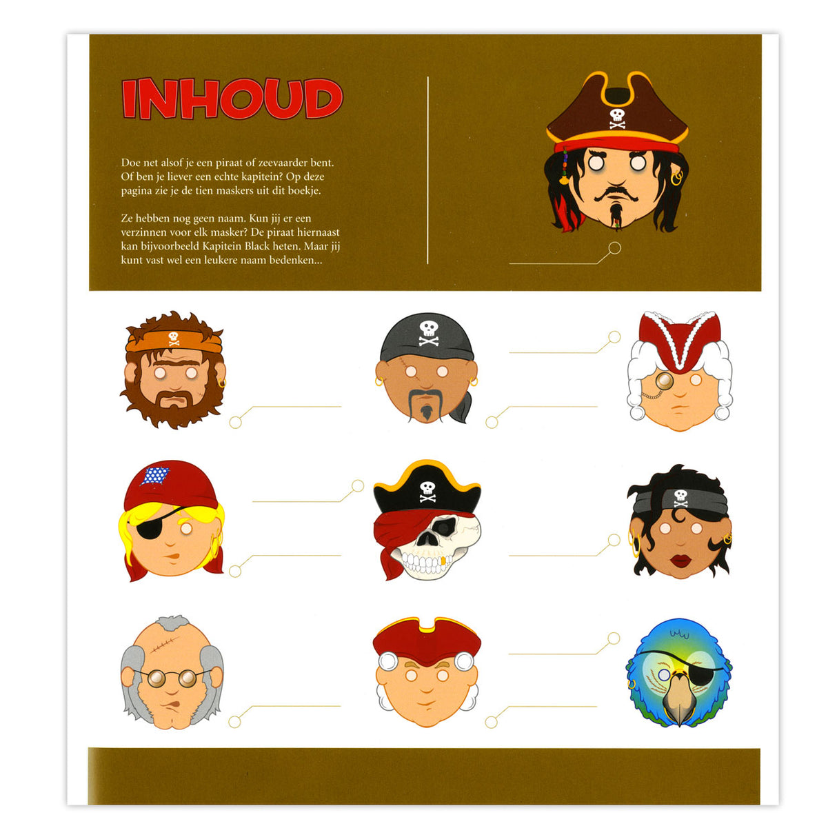 Central Book House masks: pirates and sailors