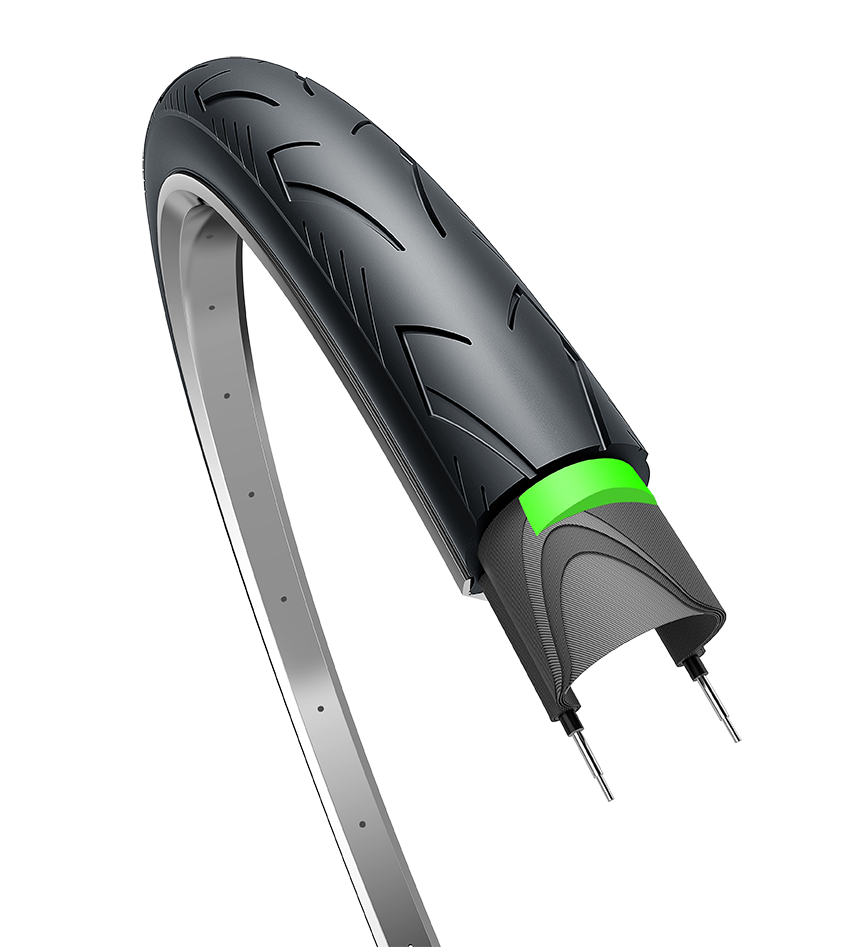 Edge buitenband city ranger protect 28 x 1.40 37-622 - zwart met reflectie