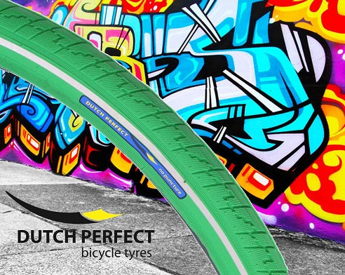 Dutchperfect Gumiabroncs Dutch Perfect 28 x 1,40 40-622mm defektmentes zöld fényvisszaveréssel