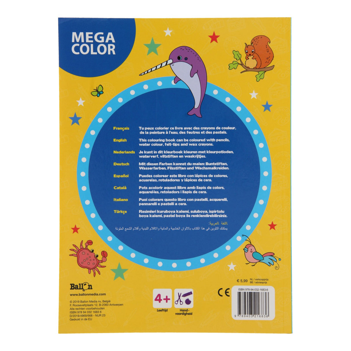 Standaard uitgeverij mega color kleurboek 4+