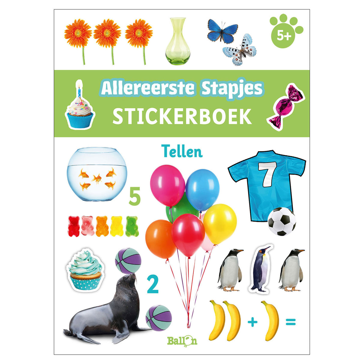 Standaard uitgeverij allereerste stapjes stickerboek - tellen