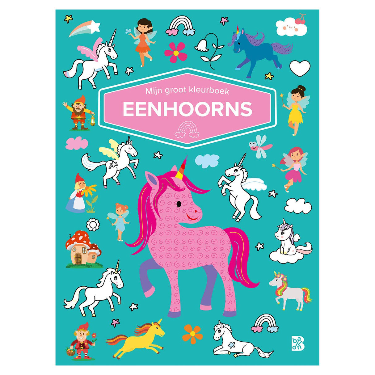 Book large coloring book unicorns