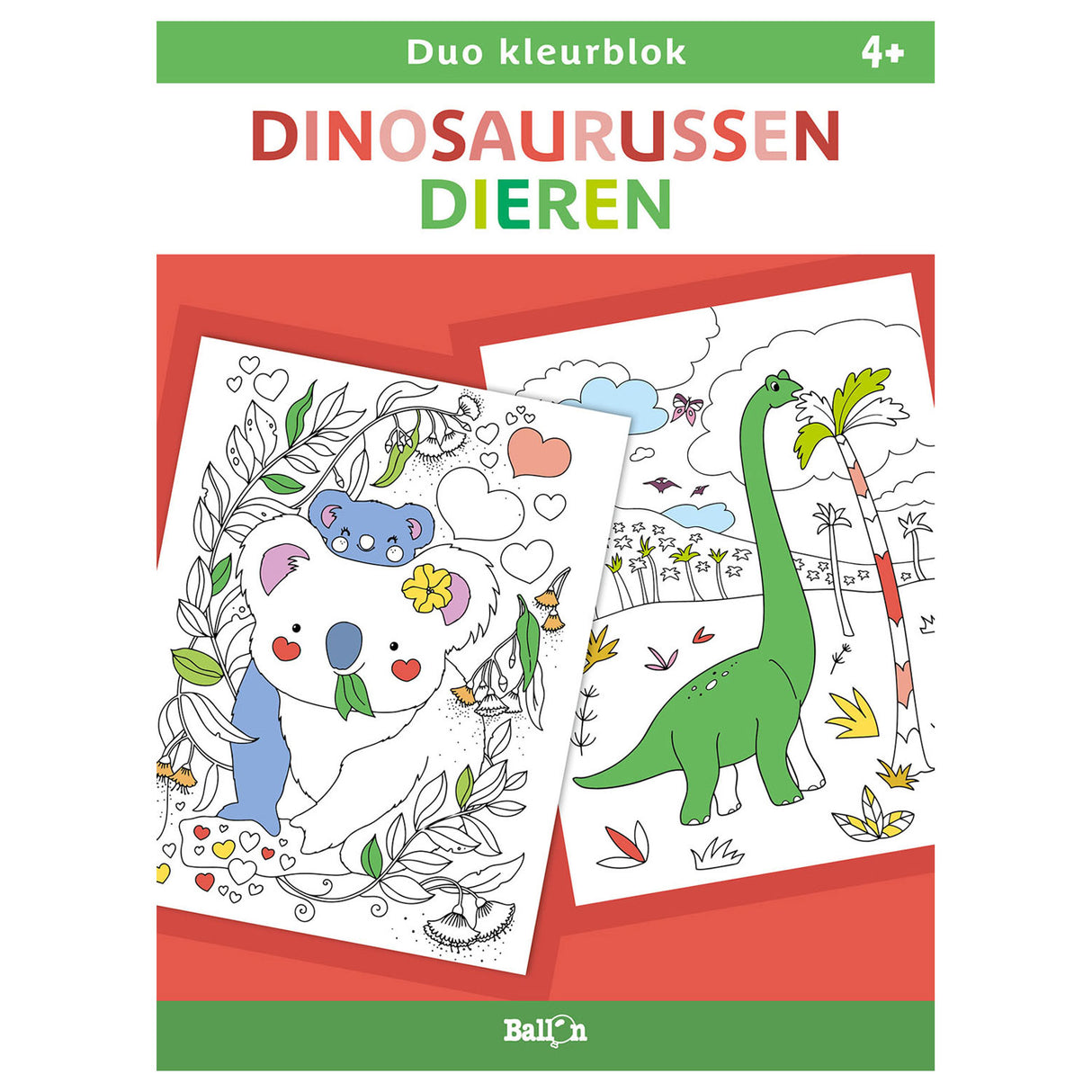 Standaard uitgeverij duo kleurblokken - dinosaurussen en dieren