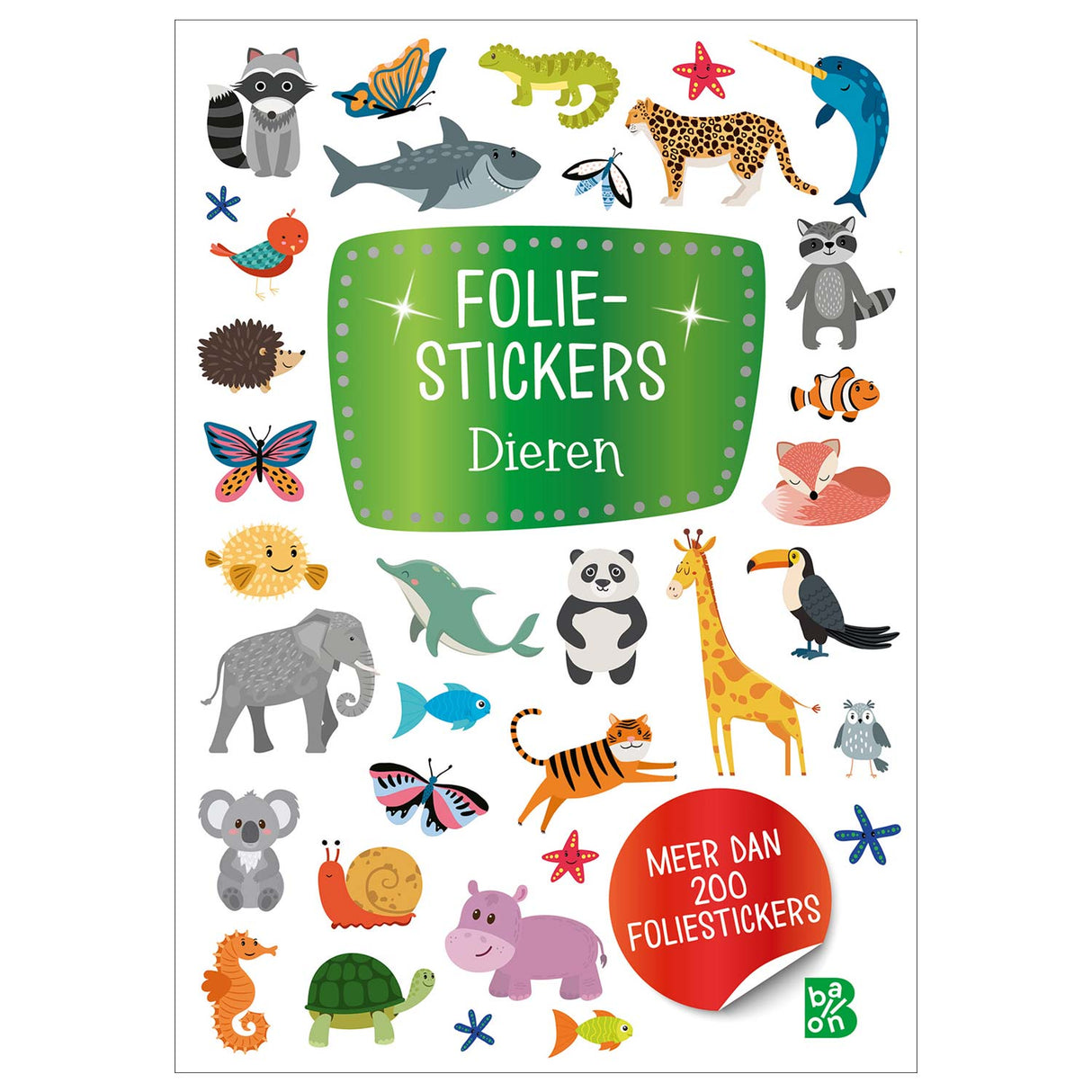 Standaard uitgeverij glitter foliestickers - dieren