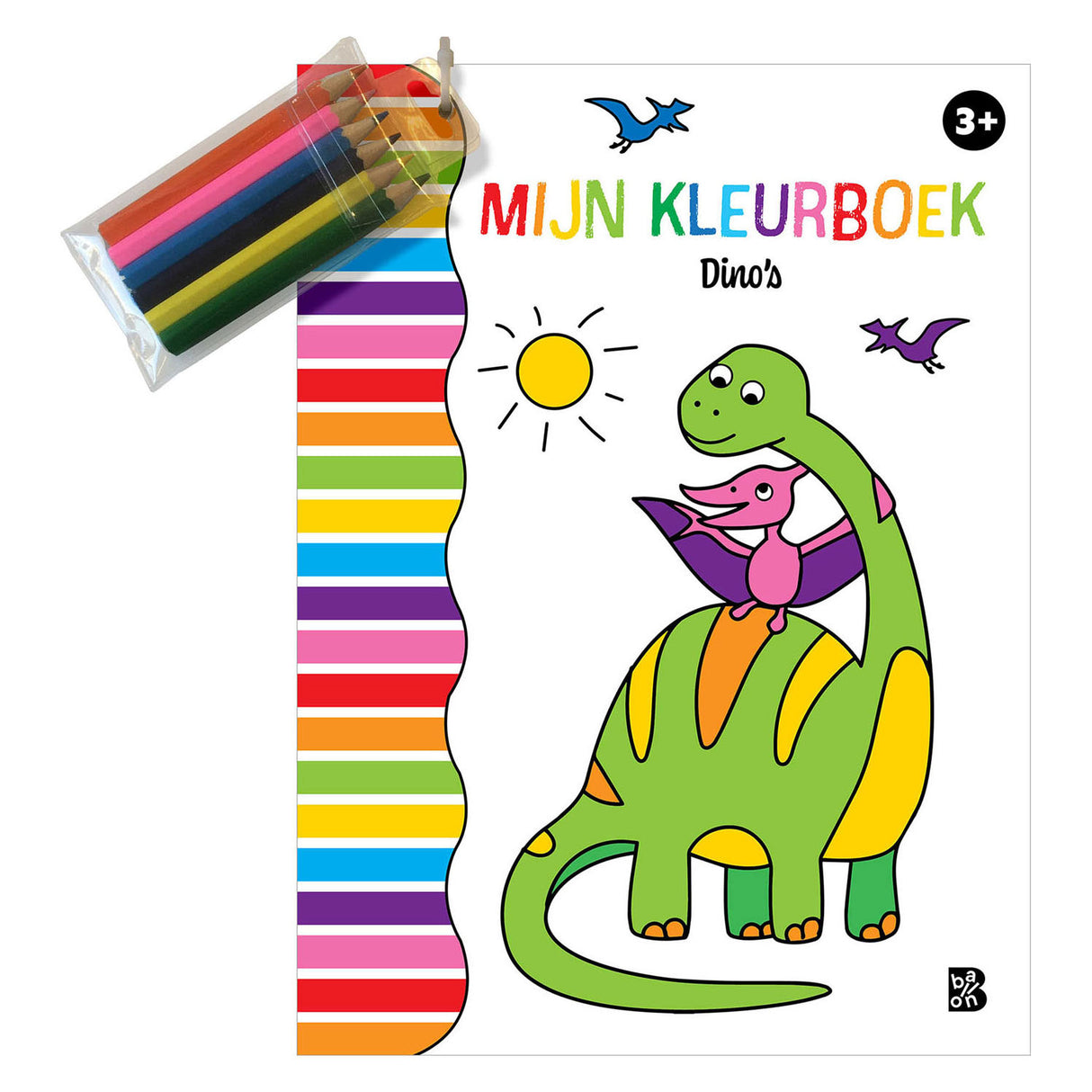 Standaard uitgeverij kleurboek met potloodjes - dinosaurussen