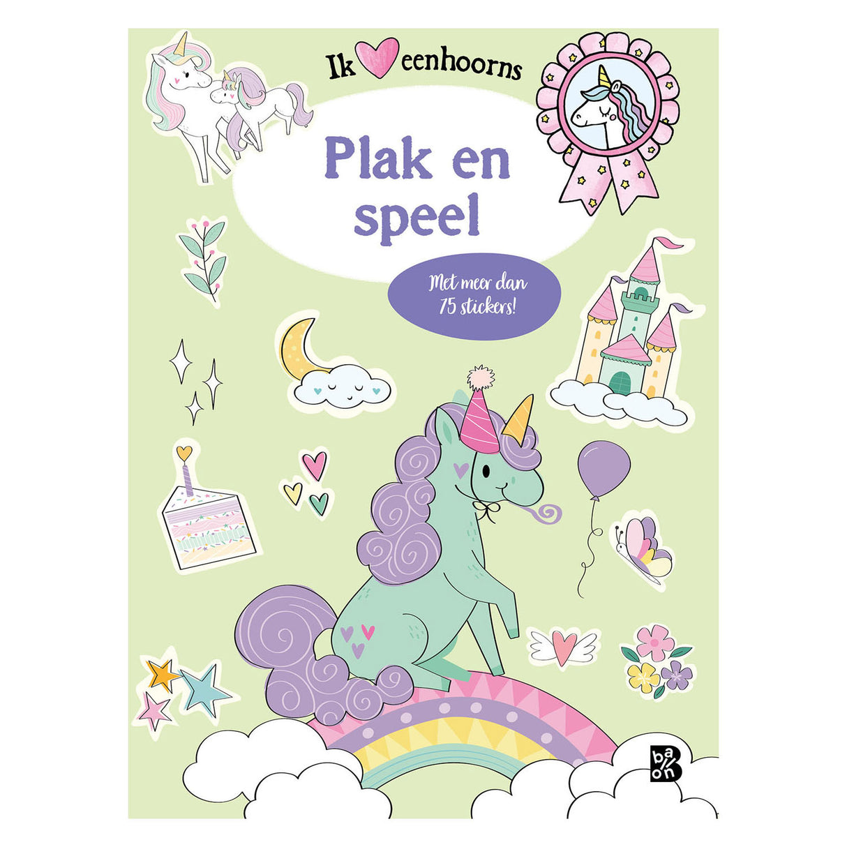 Standaard uitgeverij eenhoorns spelletjesboek met stickers