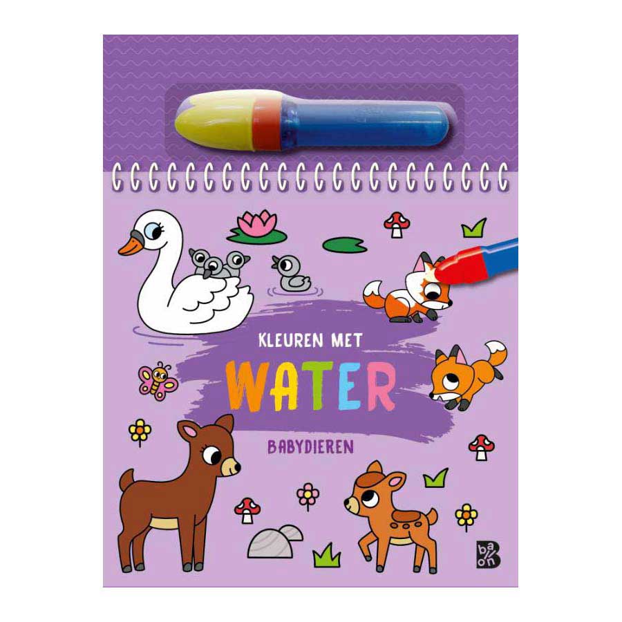 Coloring with water baby animals