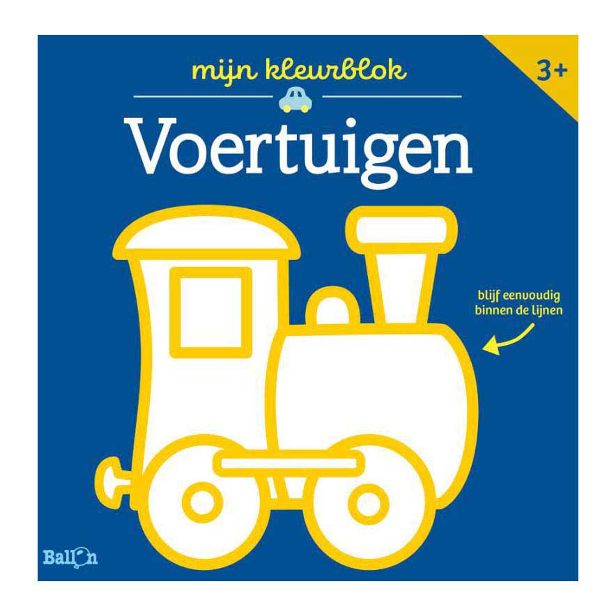 Standaard uitgeverij kleurblok junior - voertuigen dikke lijnen 3+