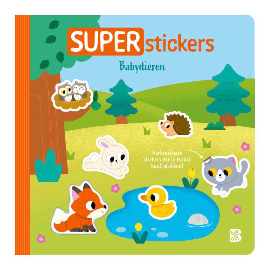 Standaard uitgeverij superstickers - babydieren 18m+