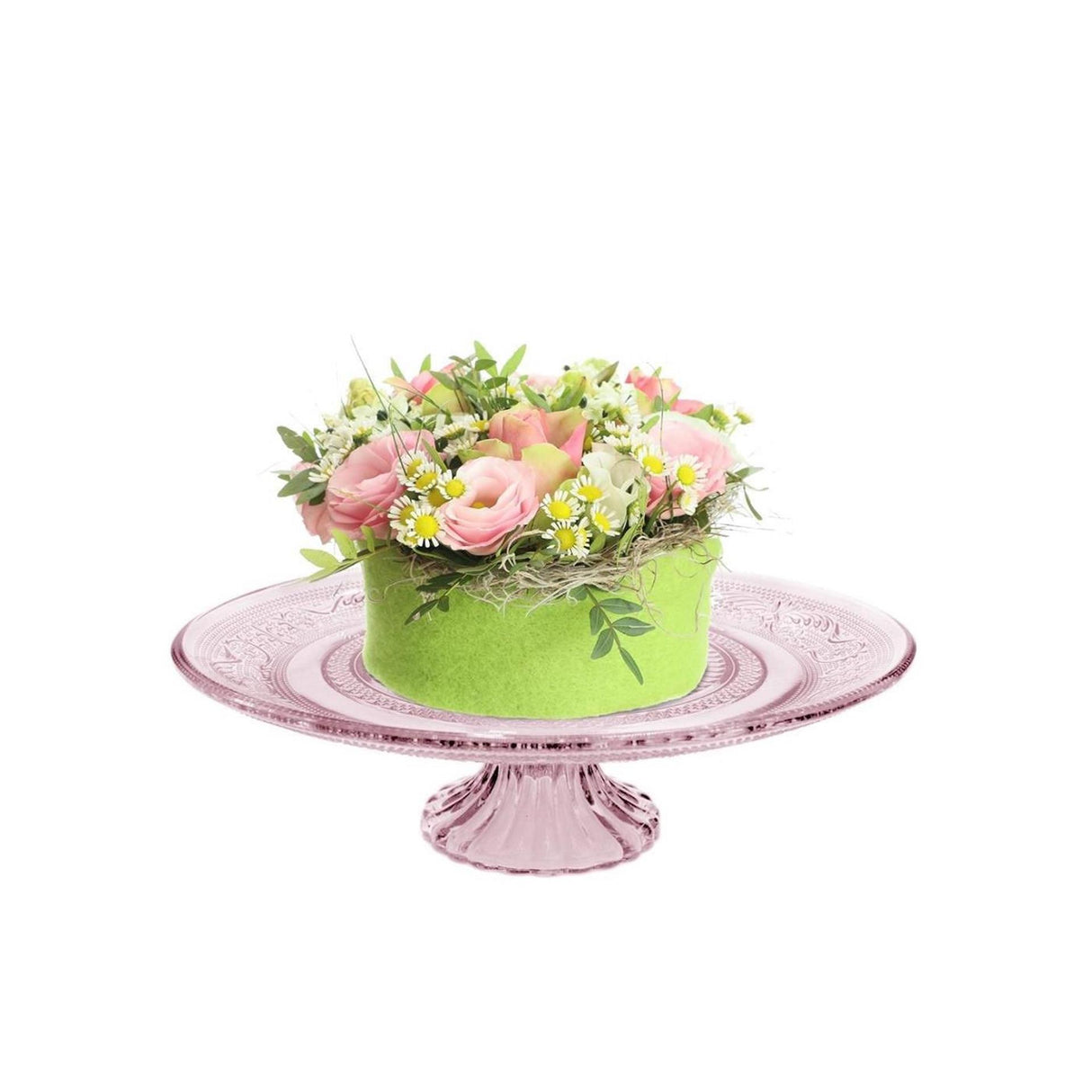 Ideas 4 seasons bowl on foot glass ø23xh8cm pink