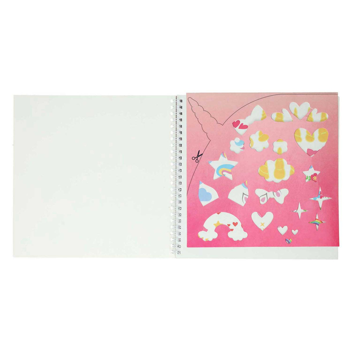 Adesivo e libro del modello I Love Unicorns