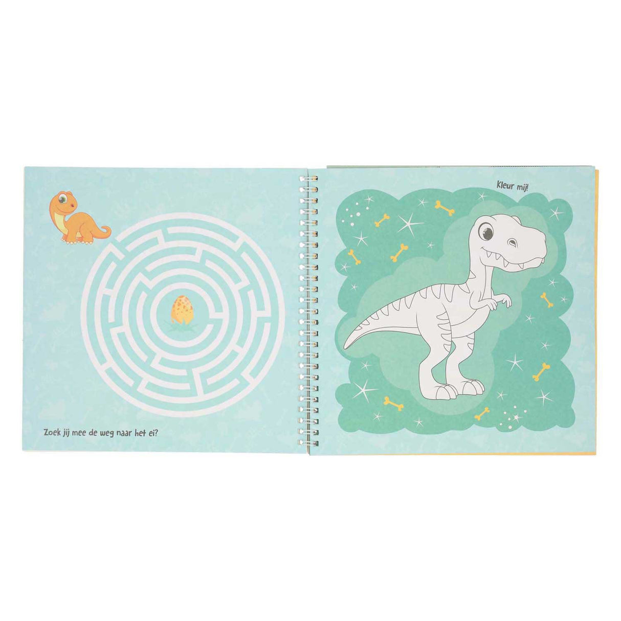 Naklejka i szablon Książka kocham dinozaury