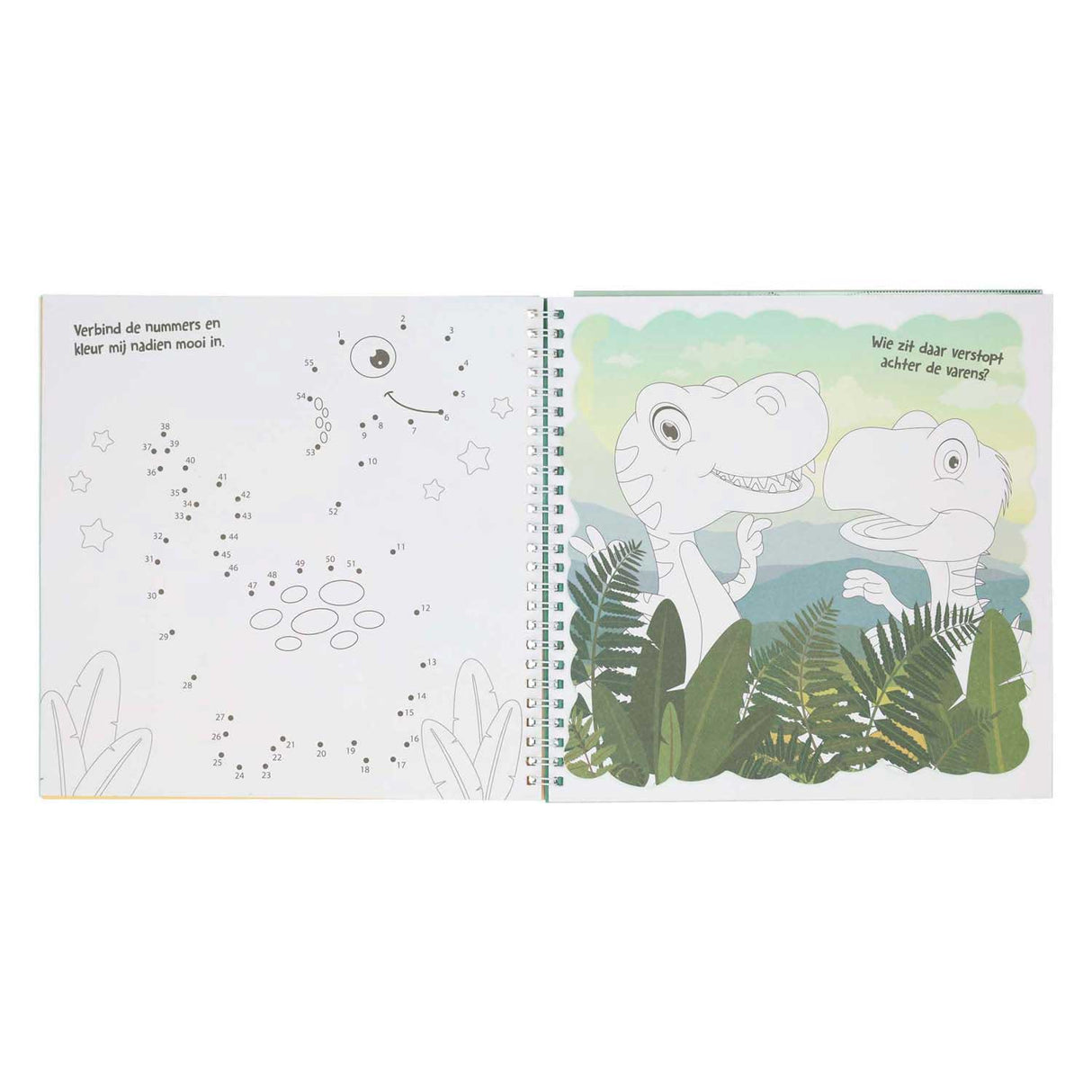 Naklejka i szablon Książka kocham dinozaury