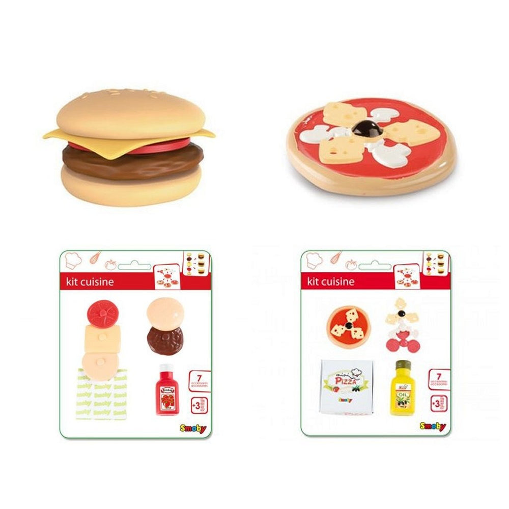 Set hamburguesa pizza Smoby diferentes versiones