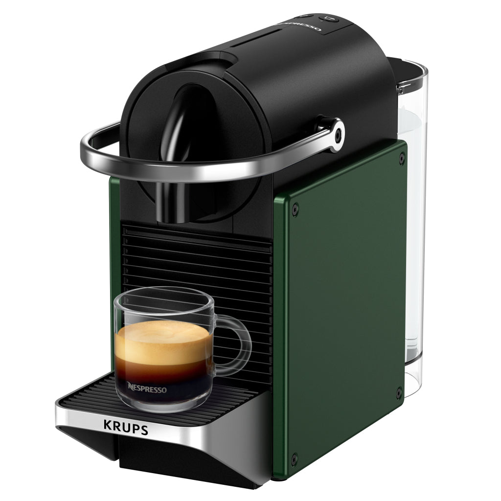 Krups xn3063 nespresso pixie coffee capsule machine dark green black