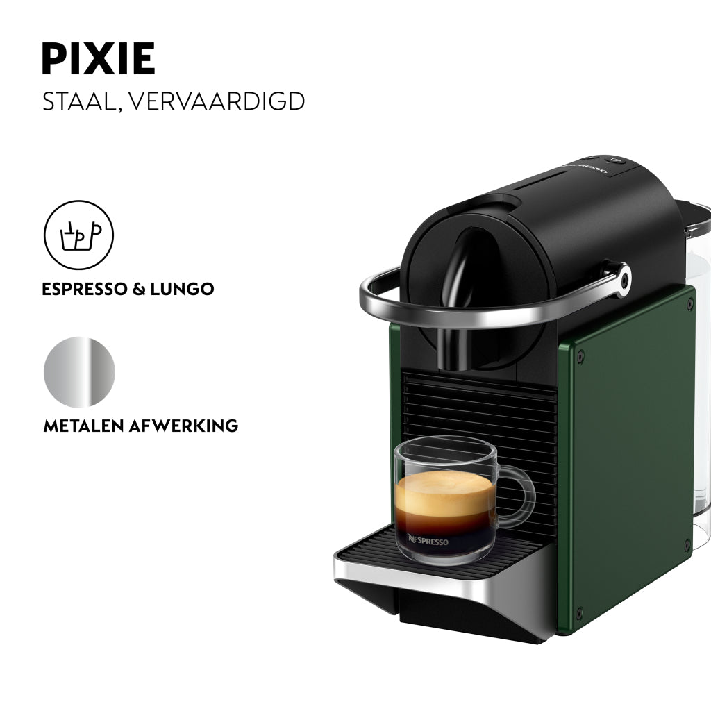 Krups xn3063 nespresso pixie coffee capsule machine dark green black