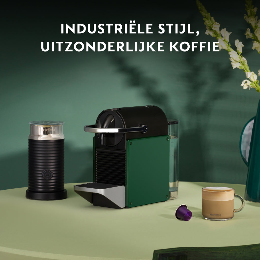 Krups xn3063 nespresso pixie coffee capsule machine dark green black