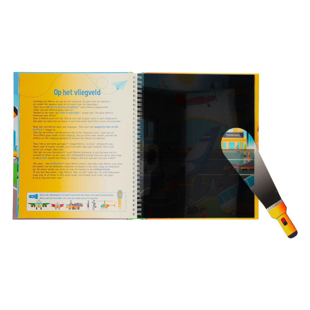 Searching for vehicles + cardboard flashlight