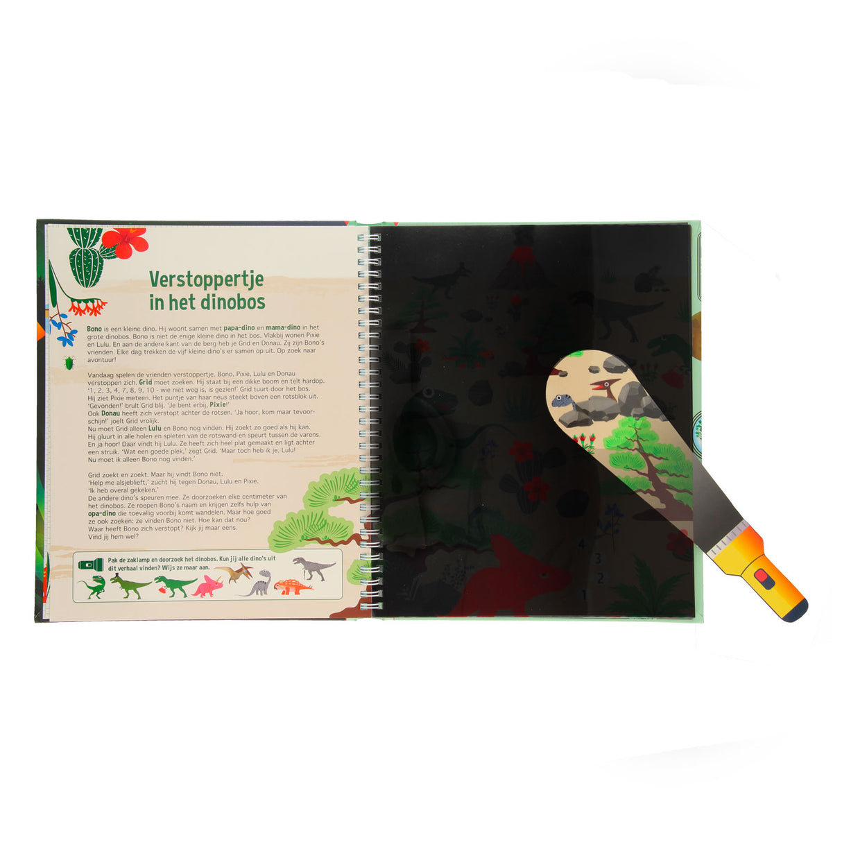 Speuren in het dinobos + kartonnen zaklamp