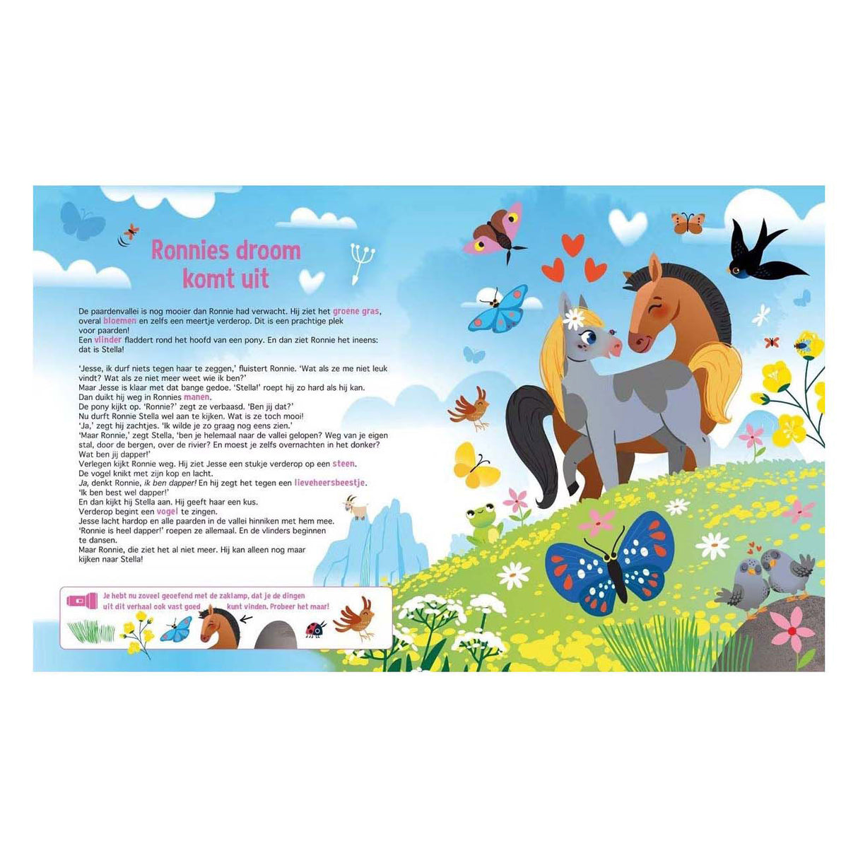 Lantaarn publishers speuren naar paarden zoekboek met kartonnen zaklamp