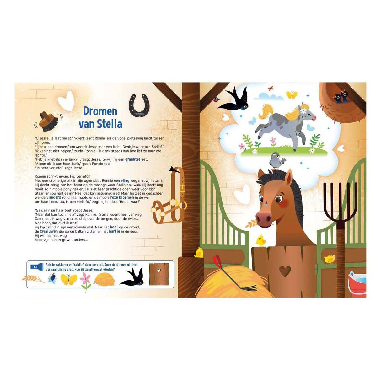 Lantaarn publishers speuren naar paarden zoekboek met kartonnen zaklamp