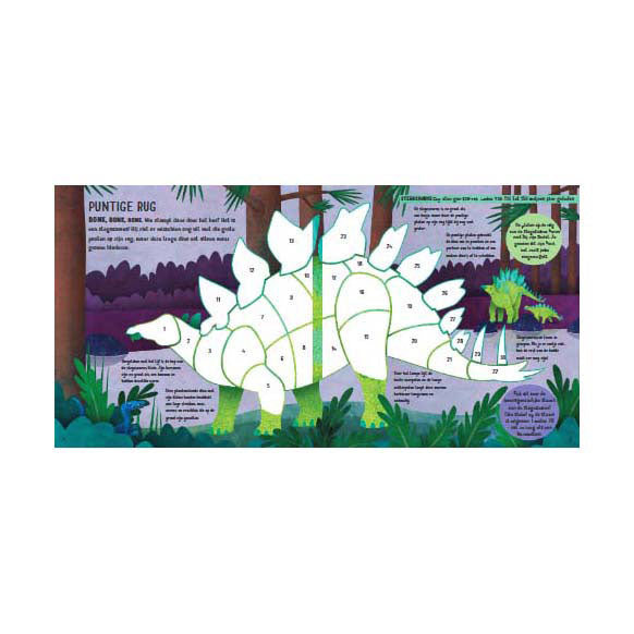 Book sticker by number dinosaurs