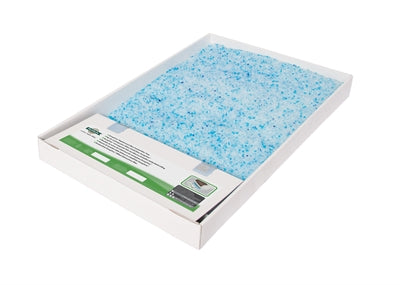 Scoopfree replacement tray with blue crystal cat litter