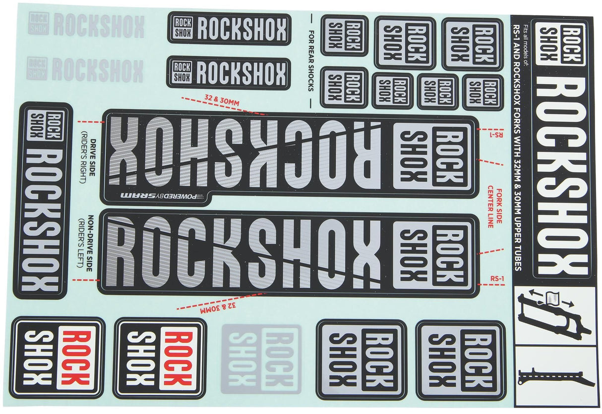 Rockshox decor set decal set grey