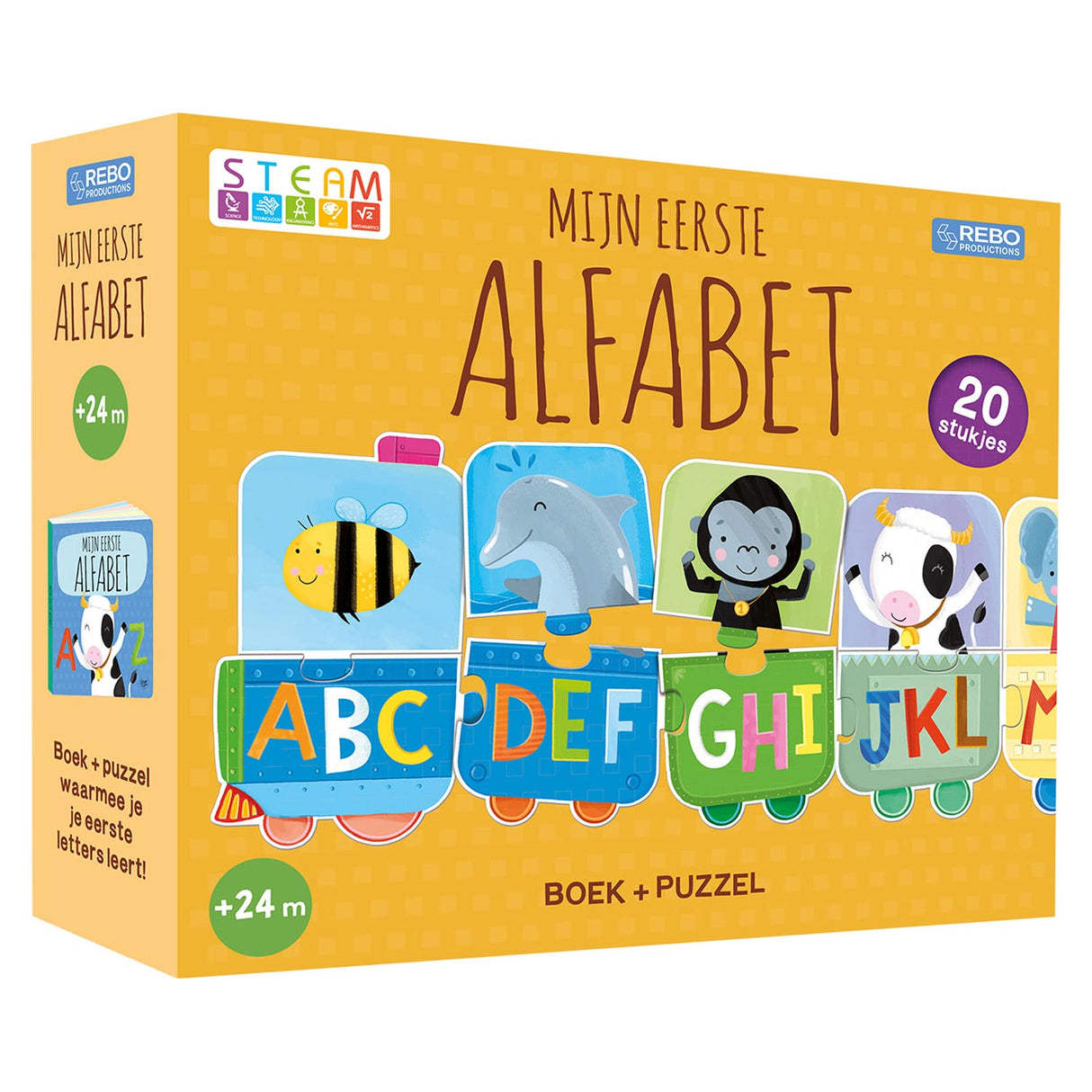 Rebo Publisher My First Alphabet Puzzle Train + Book