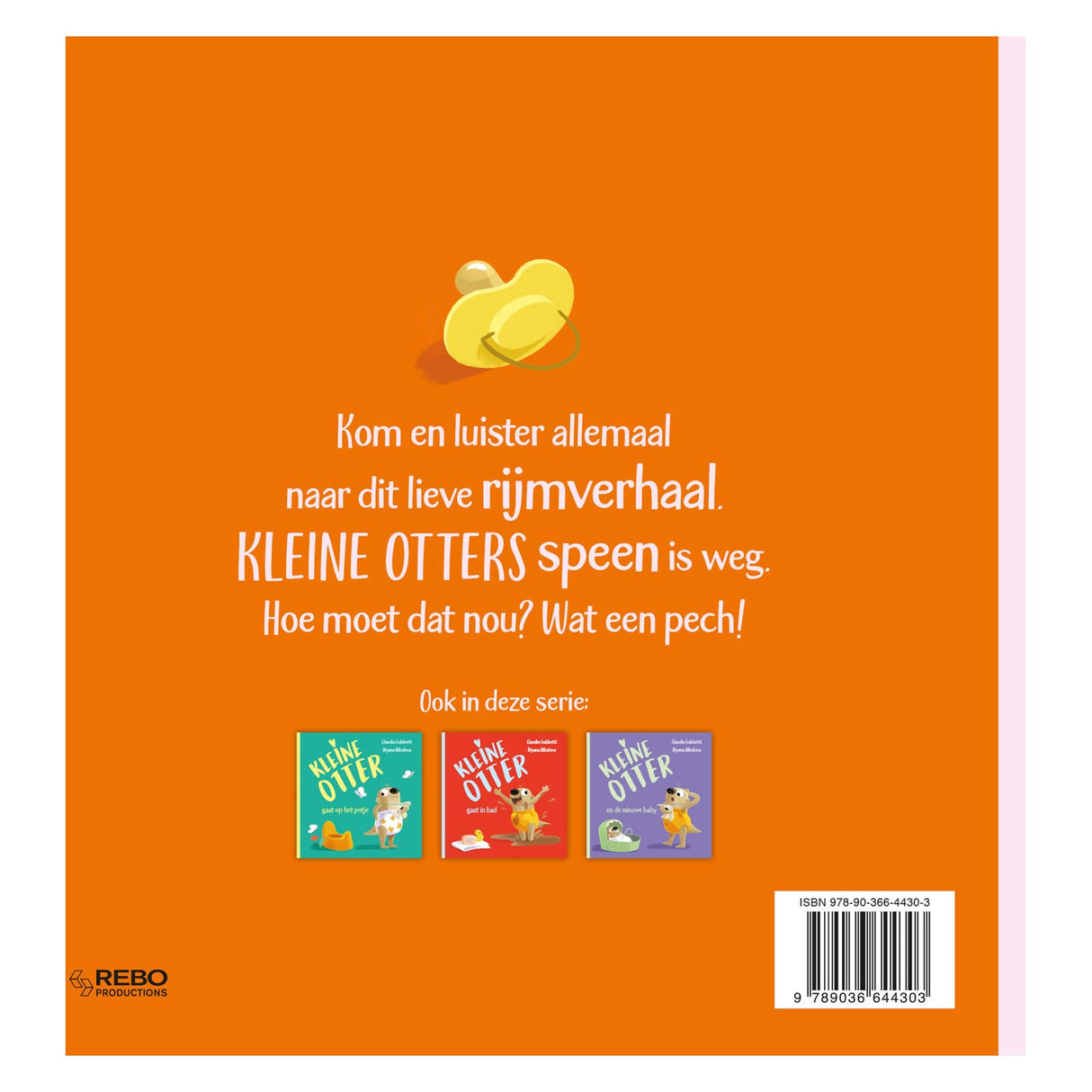 Rebo éditeurs la petite loutre s'arrête avec la tétine