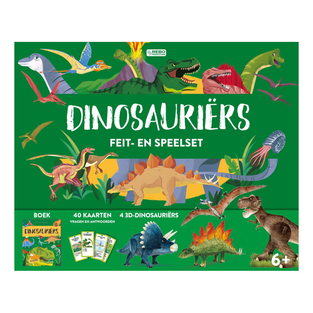 REBO Publishers Dinosaurs - Faits and Play Set