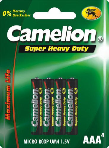Camelion AAA Batterien Zinc Kuelestoff pro 4 Stécker