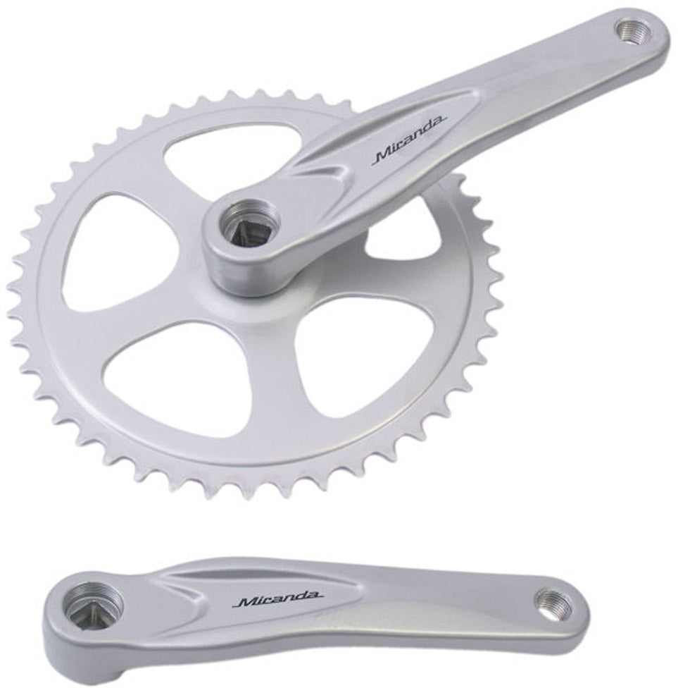 Miranda crankset alu silver 46 teeth 3 32 + 1 8 bulk