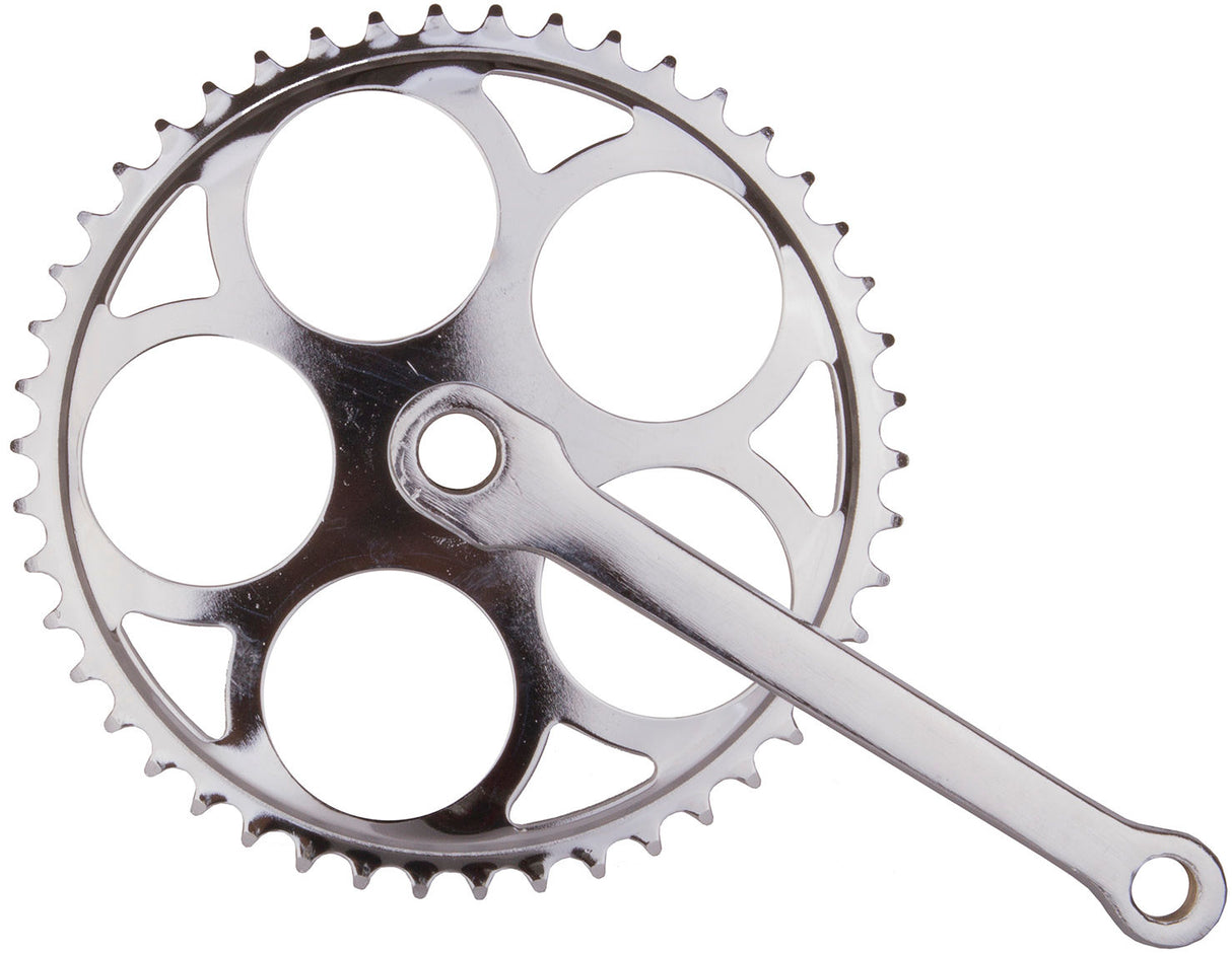 Crank Set 46T avec SPIE - BRAUSE DE CRANK 170MM - Chrome