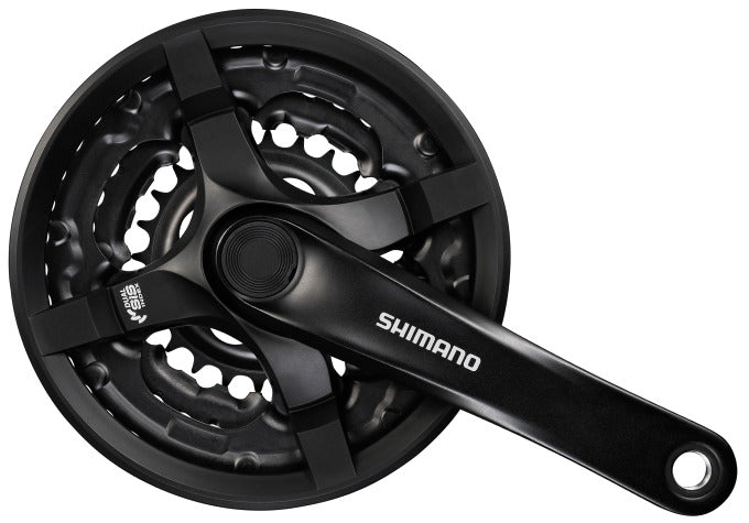 Shimano hajtókar 6 7 8 sebességes tourney fc-ty501 170 mm-es hajtókarral 48 x 38 x 28t - fekete (műhely csomagolás)