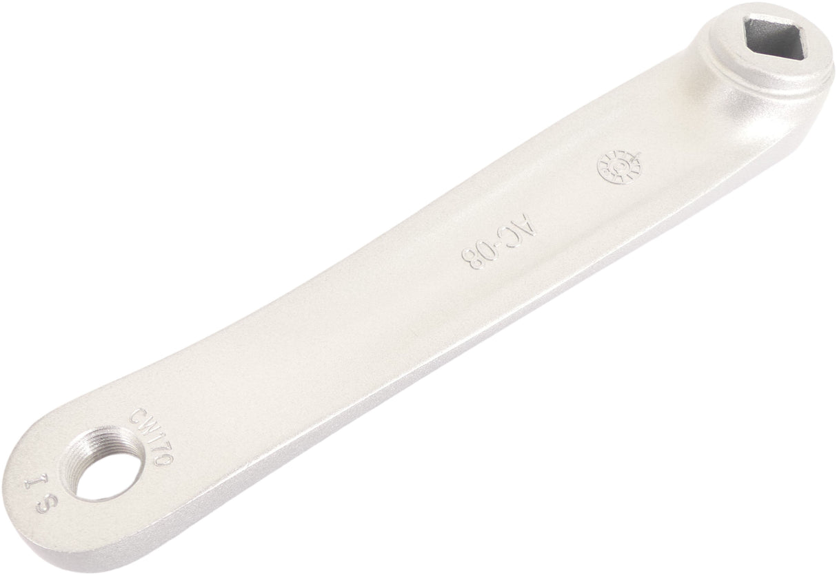 Kantenkurbel am linken ATB 170 mm Aluminium - Silber