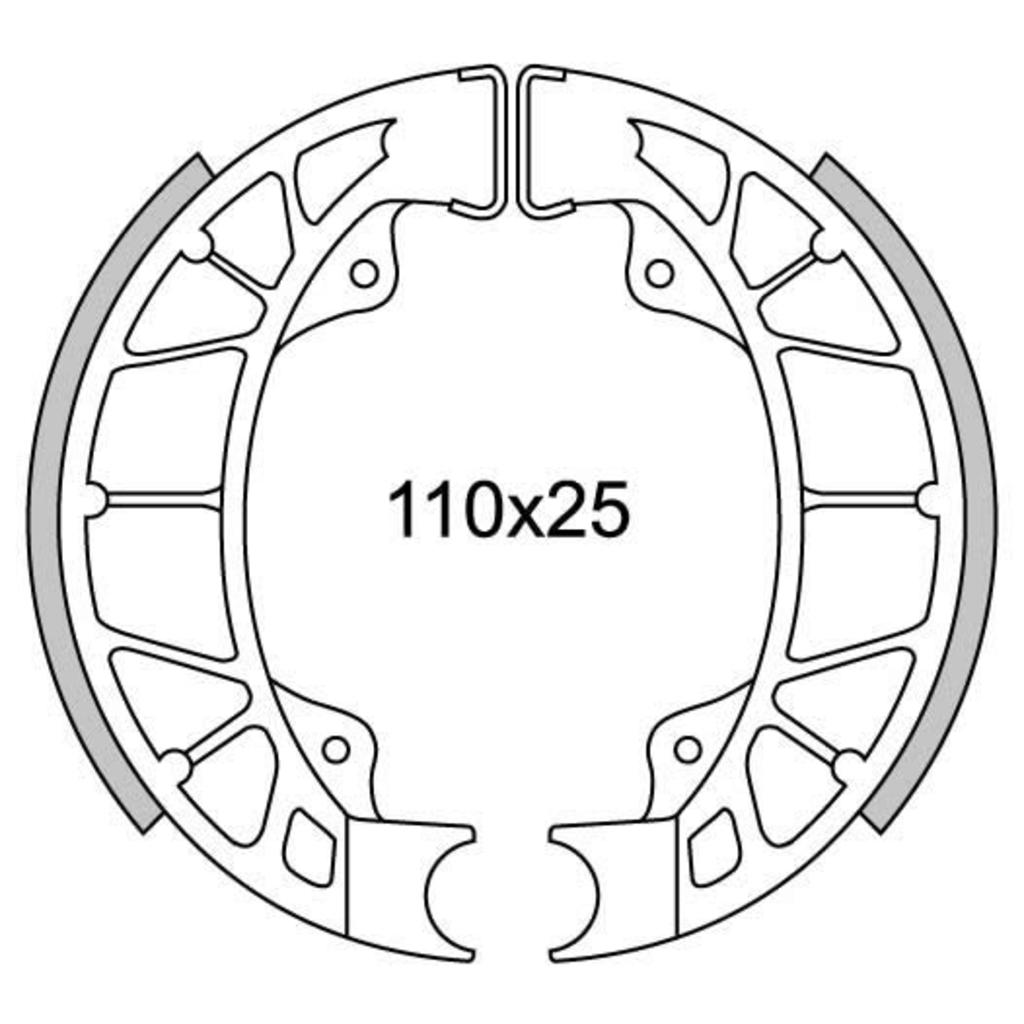 Newfren brake segment set GF0261 LX-50 Achter, Skipper, Hexagon-125