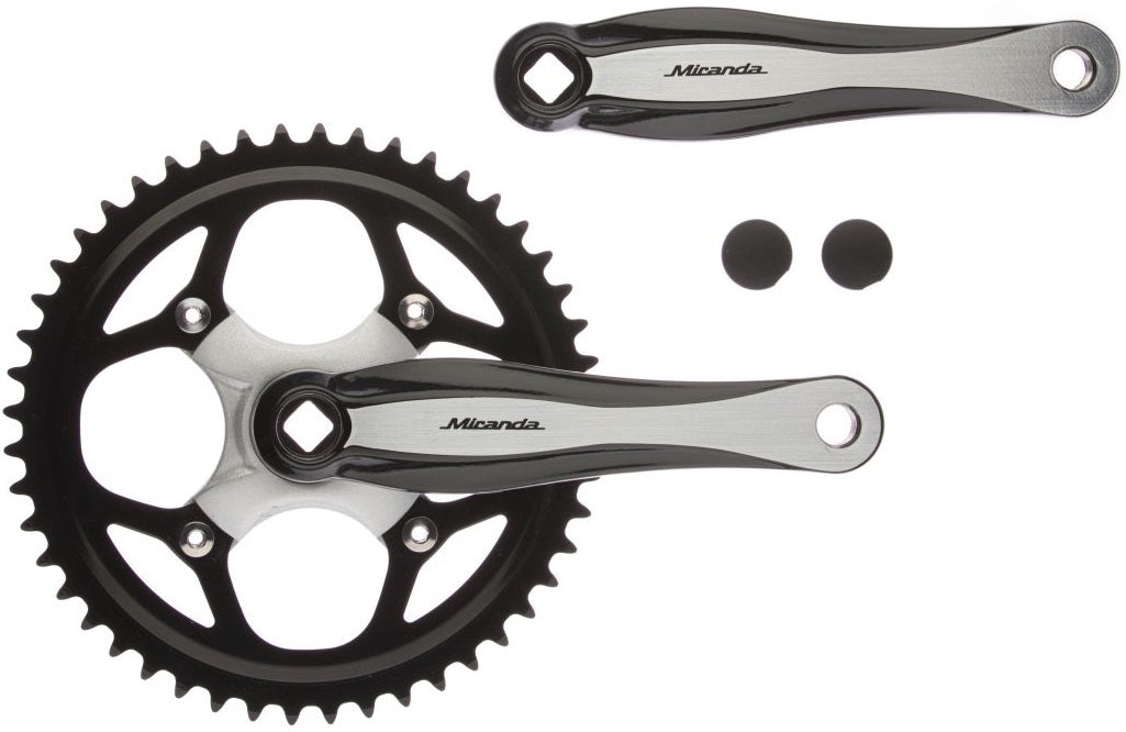 Miranda Crankset 48T Miranda 1+ for 3 32 chain aluminum black