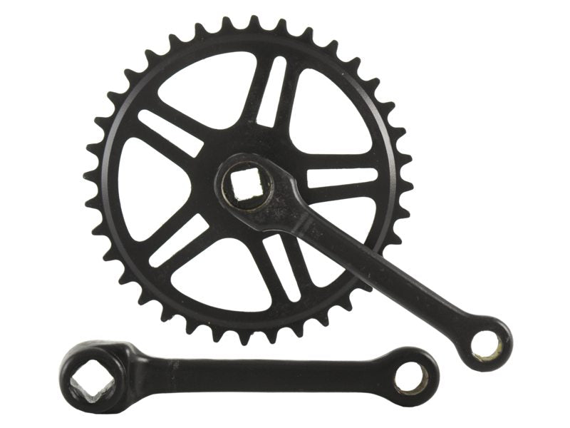Vintage crankset 36t, cotterless, 130mm, 1.8 black