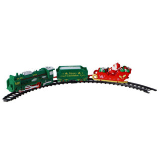 No brand Christmas train with light and sound, 25 pieces