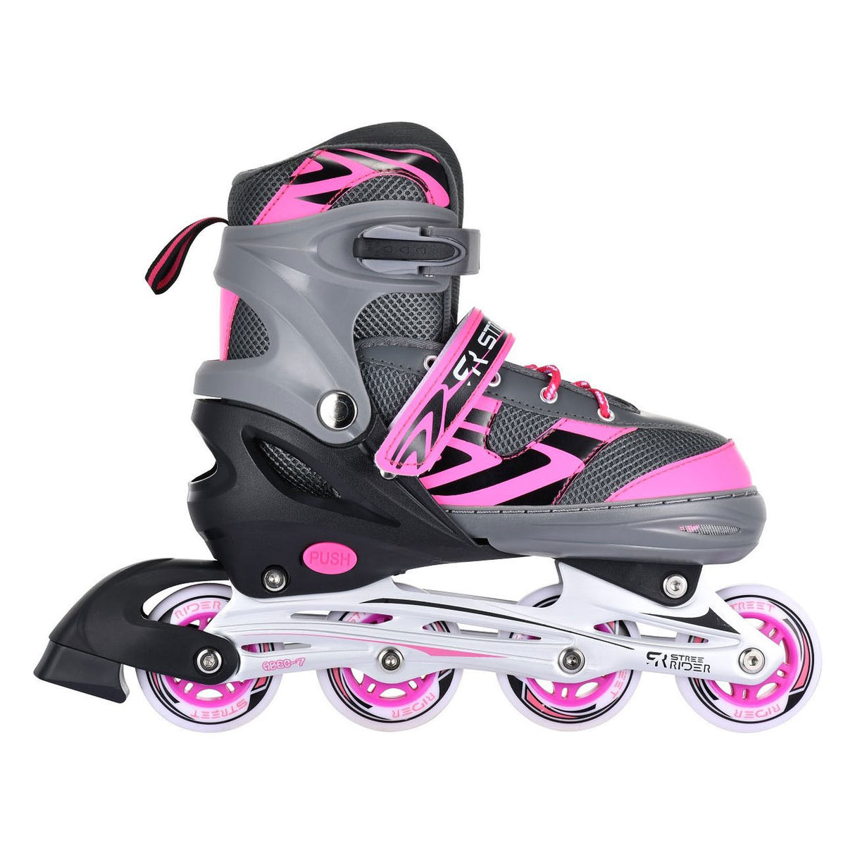 Inline skates pink gray, size 37-40