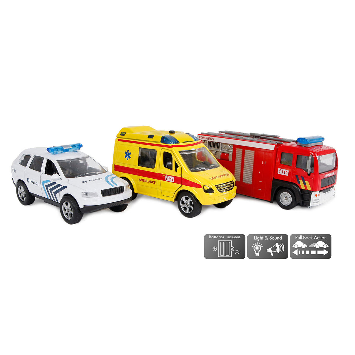 2-Play Die-cast Emergency Vehicles Belgium