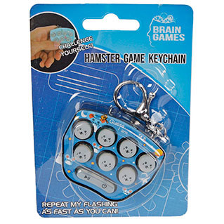 Brain games hamster game keychain