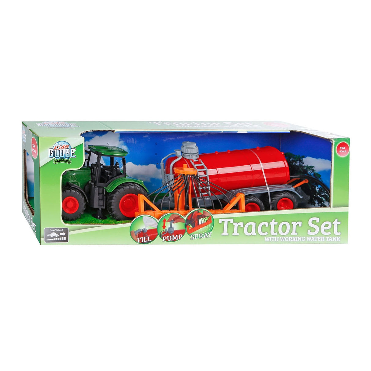 Kids Globe Globe Tractor med Marn Tank, 49 cm