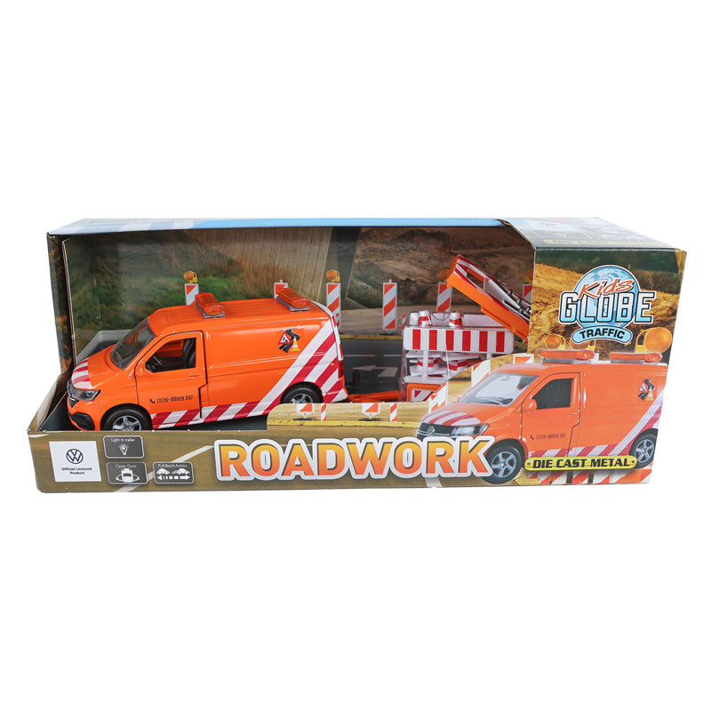 Kids globe vw transporter with arrow car and light die-cast
