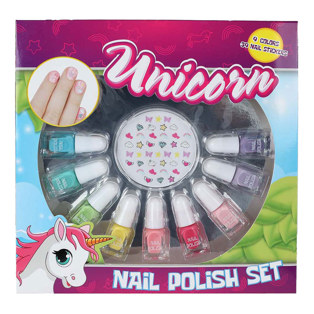 Unicorn nail polish set unicorn with nail stickers